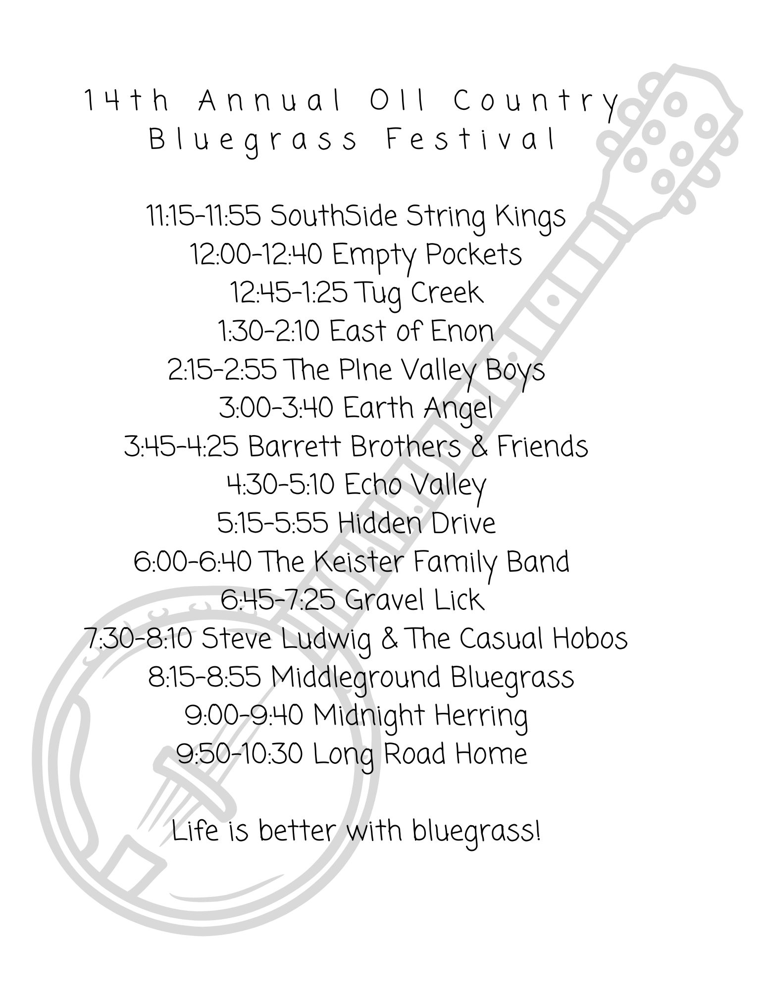 14th Annual Oil Country Bluegrass Festival